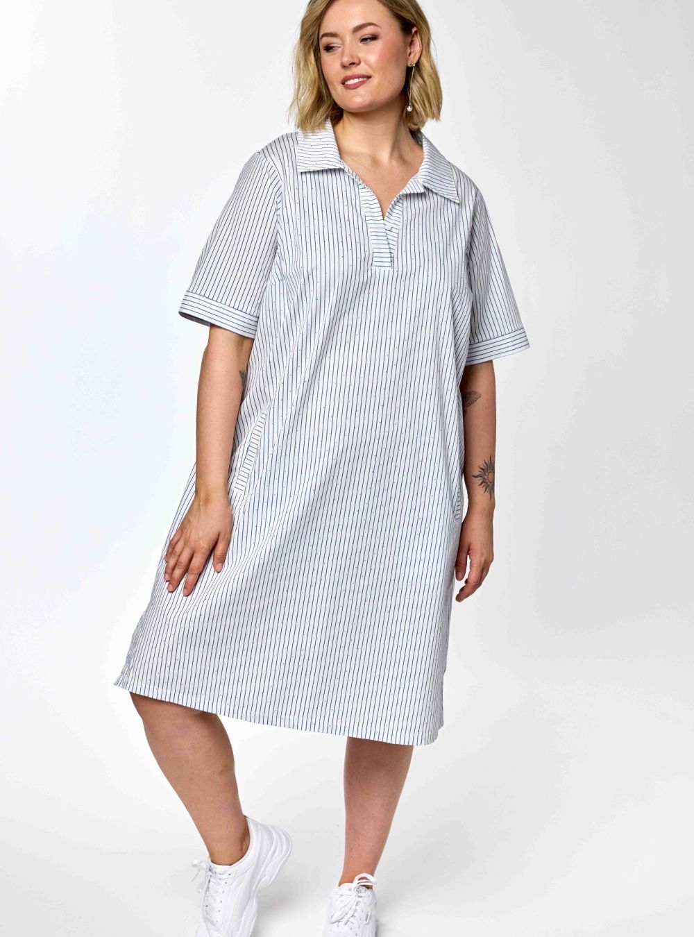 Gozzip - Filippa Tunika/Kjole, Blå Strib