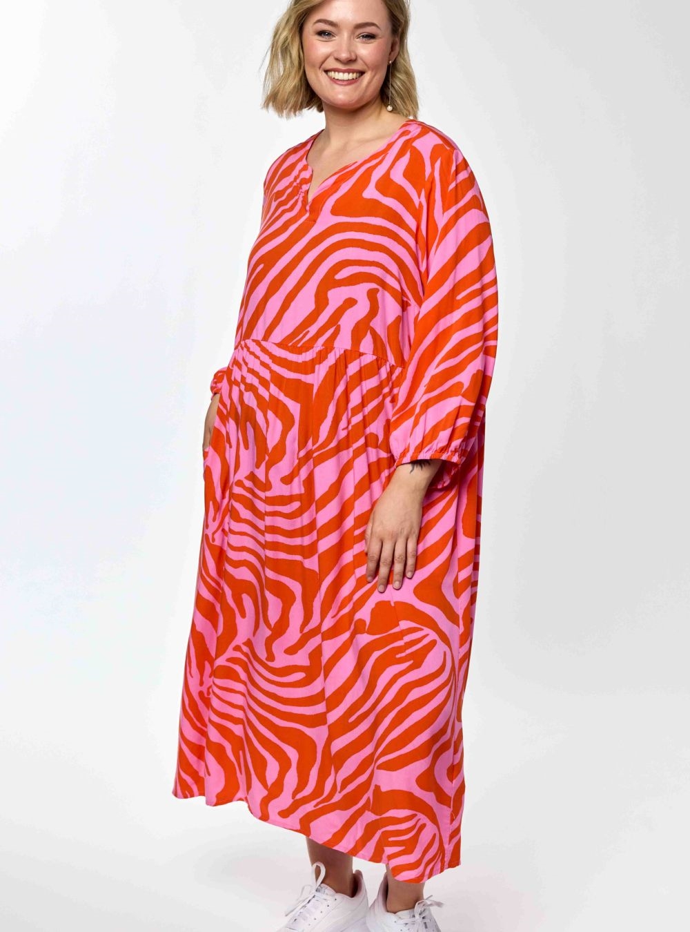 Gozzip - Lea Kjole, Pink/Orange 