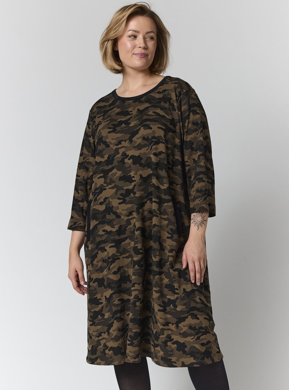 Gozzip - Gry Kjole med bånd, Camouflage