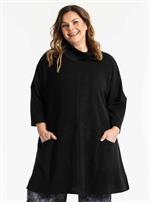 Gozzip - Jessica Oversize Strik Tunika, Sort