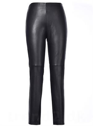 Studio - SARA Leggings med skind look, Sort, 56