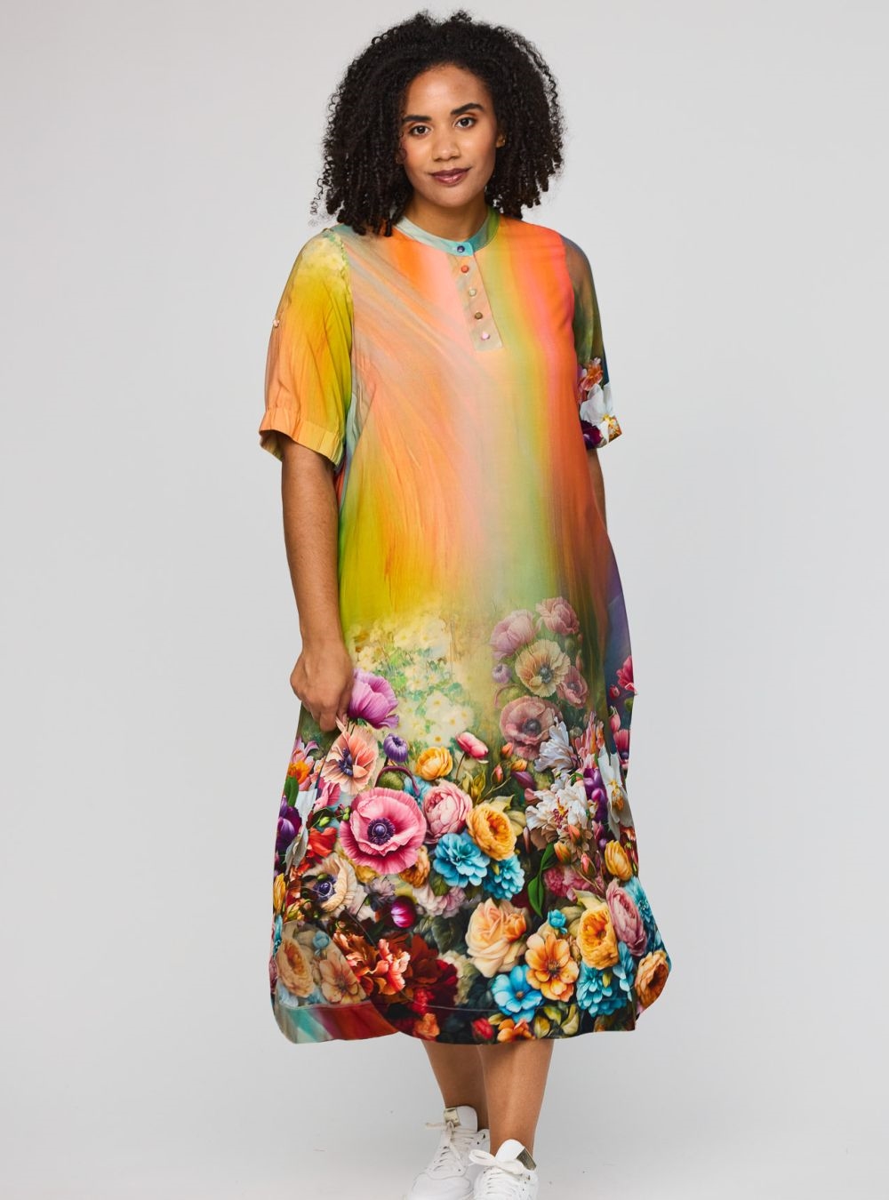 Studio - Bidiana Kjole, Blomster i Multi farver