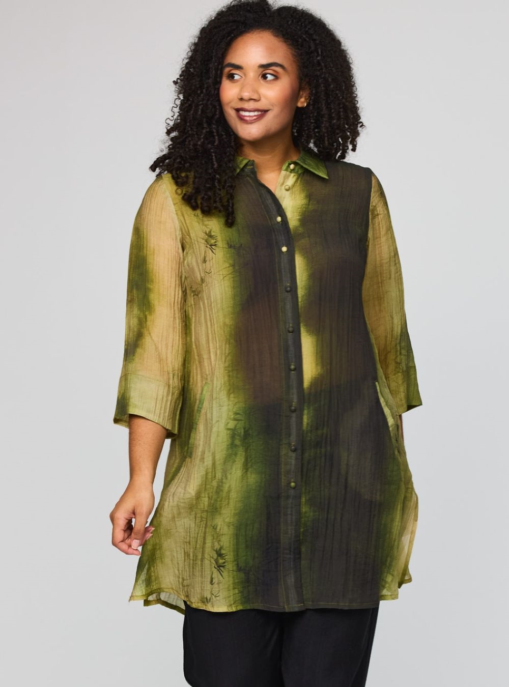 Studio - Emilie Skjorte, Grøn mix 