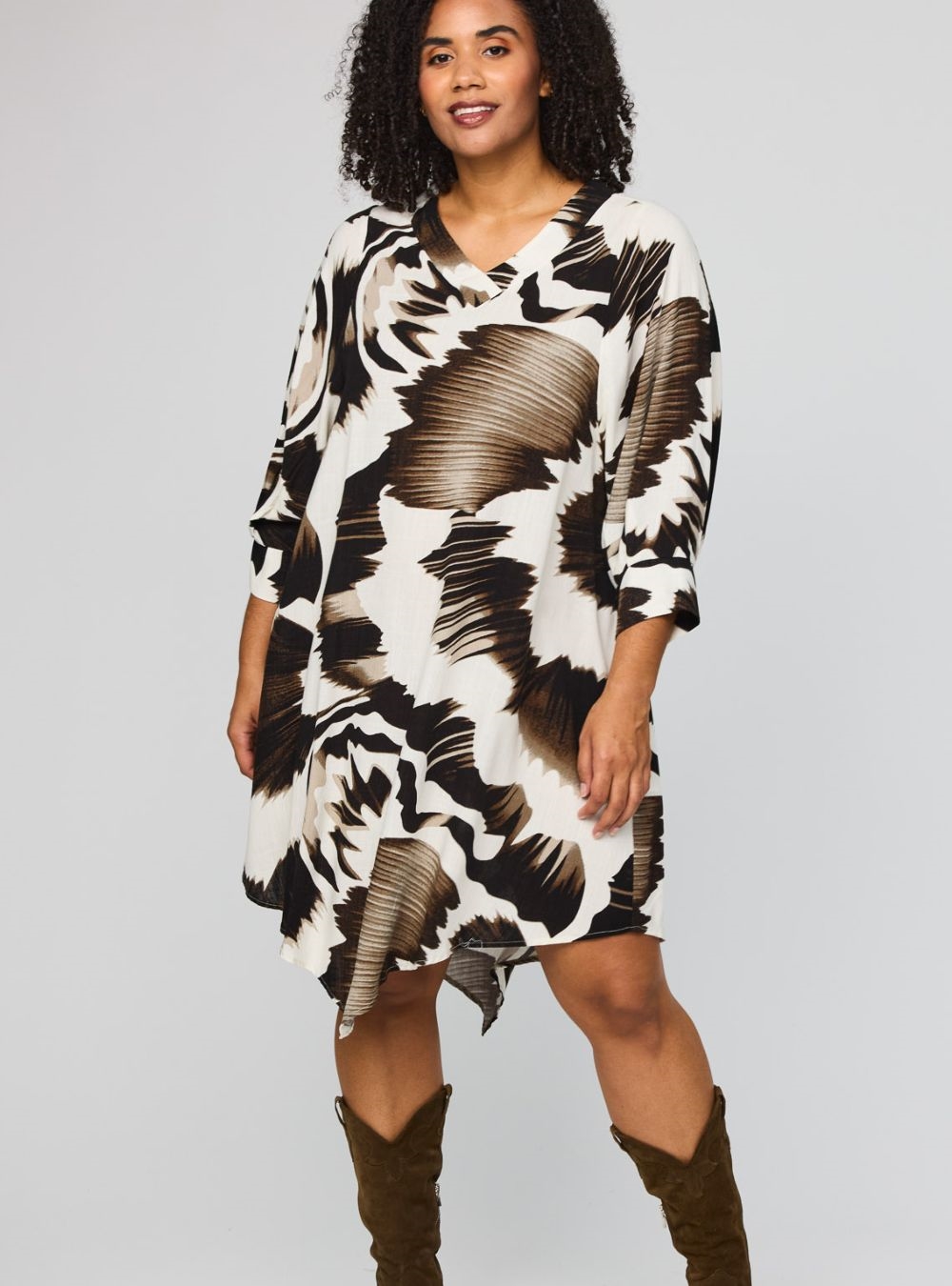 Studio - Juline Tunika, Råhvid/Brun