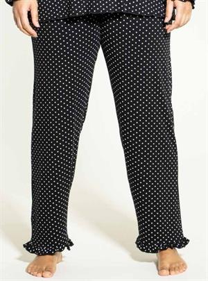 Studio - Tulle Pyjamas Bukser, Sort med prikker, M-46/48