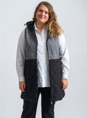 Pont Neuf - Larna Vest, Sort/Grå, 2XL-52