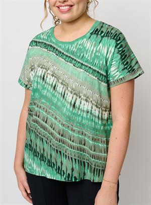 Pont Neuf - Agatha Bluse, Grøn Print