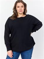 Wasabi - Samanda Strik Bluse, Sort